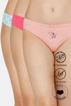 Zivame Anti-Microbial Low Rise Full Coverage Bikini Panty (Pack of 3) - Multicolor — thumbnail 1